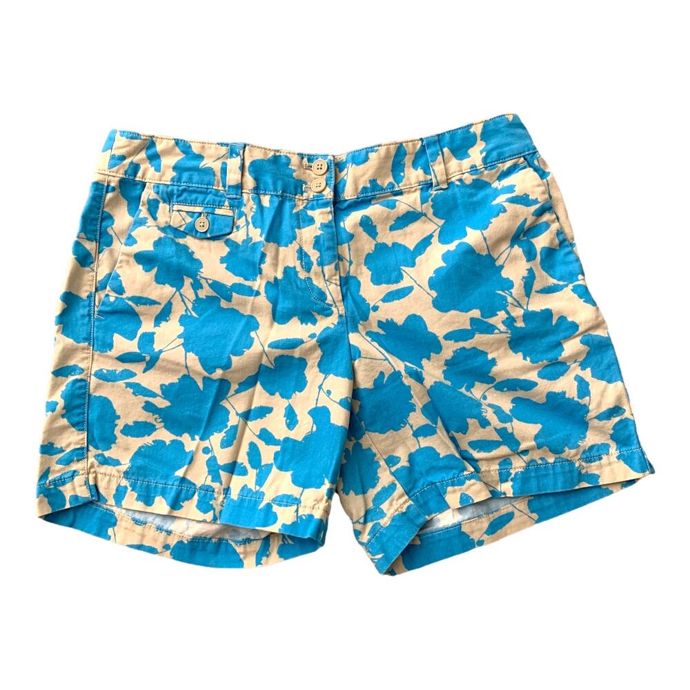 Blue Floral Short Ann Taylor Loft Size 6 - Picture 4 of 4